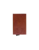 The Brige Story metal and leather credit card holder, brown