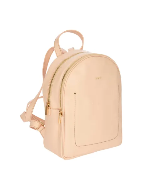 Brics Genziana women's leather backpack, peony