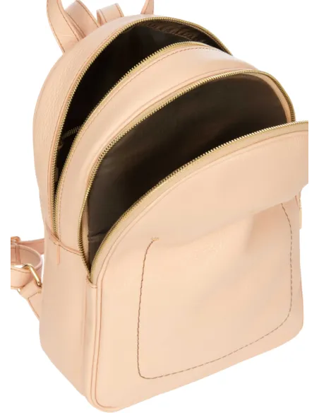Brics Genziana women's leather backpack, peony