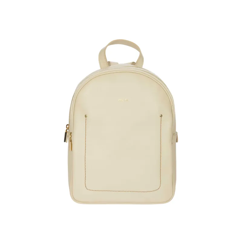 Brics Genziana women's leather backpack, cream