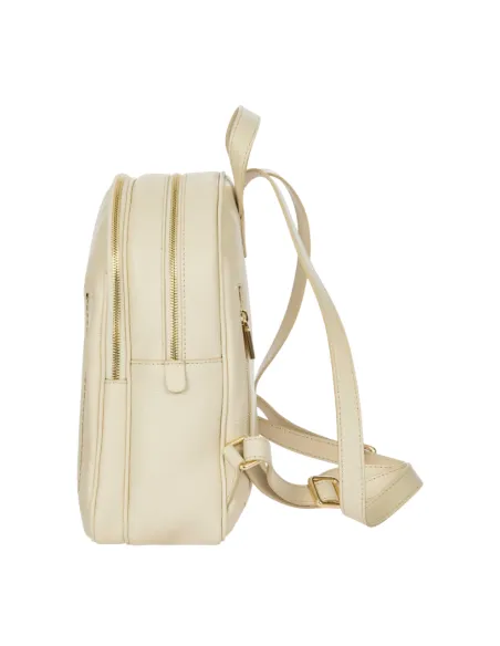 Brics Genziana Damen-Rucksack aus Leder, creme