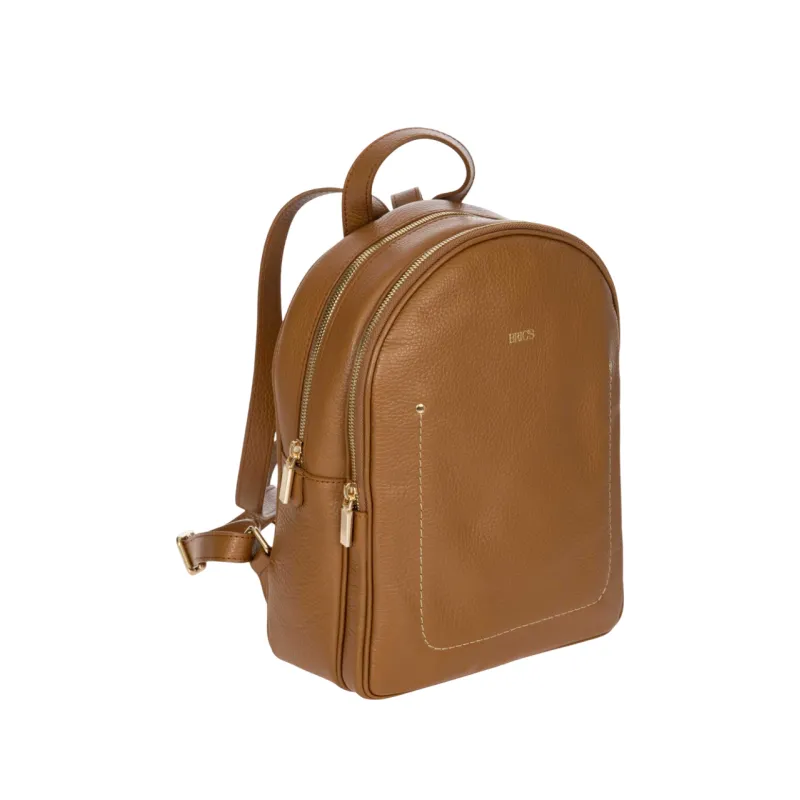 Zaino donna in pelle Brics Genziana, cuoio 2