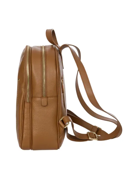 Brics Genziana Damen-Rucksack aus Leder, braun