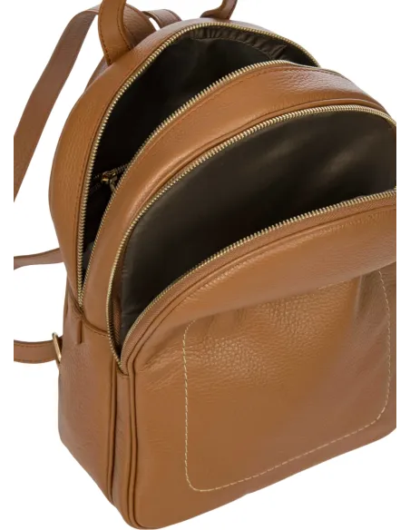 Brics Genziana Damen-Rucksack aus Leder, braun