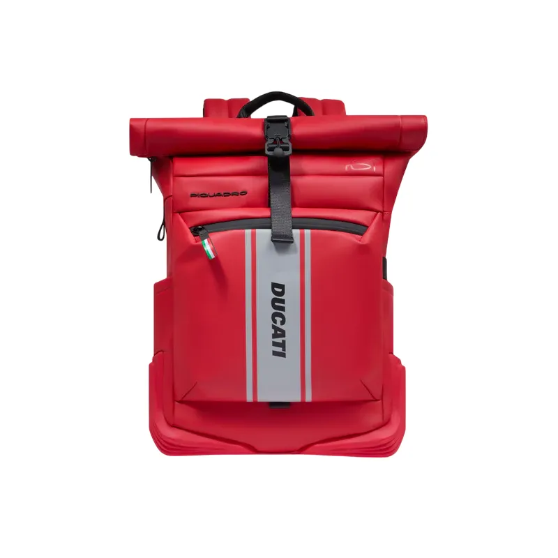 Zaino Roll-Top Piquadro Ducati, rosso
