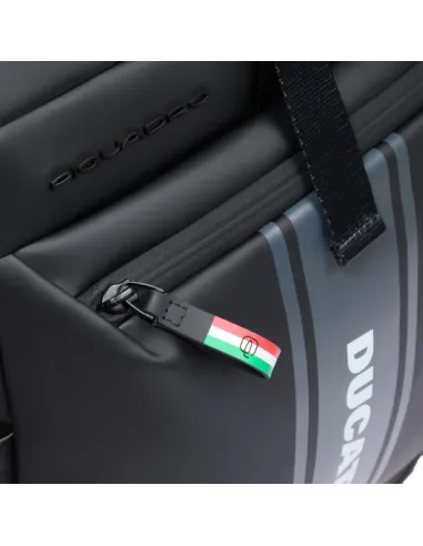 Zaino Roll-Top Piquadro Ducati, nero