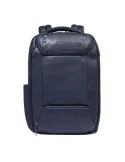 Zaino in pelle porta pc da 14 Piquadro Cronus, blu