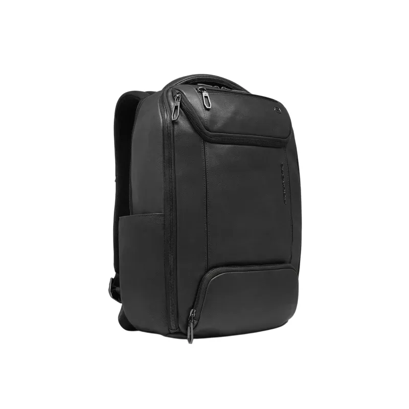 Zaino in pelle porta pc da 14 Piquadro Cronus, nero 2