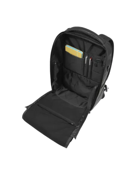 Zaino in pelle porta pc da 14 Piquadro Cronus, nero