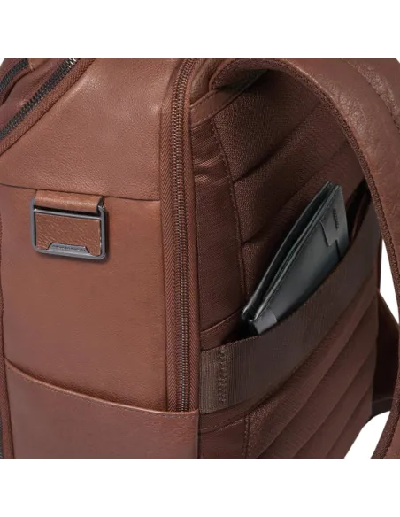 Piquadro Cronus 14-Computer-Rucksack aus Leder, braun