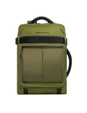 Piquadro Arne travel backpack in recycled fabric with 17.3 PC compartment, green