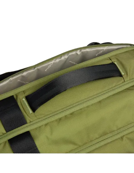 Piquadro Arne travel backpack in recycled fabric with 17.3 PC compartment, green