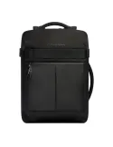 Piquadro Arne travel backpack in recycled fabric with 17.3 PC compartment, black