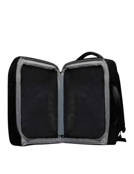 Zaino da viaggio porta PC e iPad® in tessuto riciclato Piquadro Arne, nero