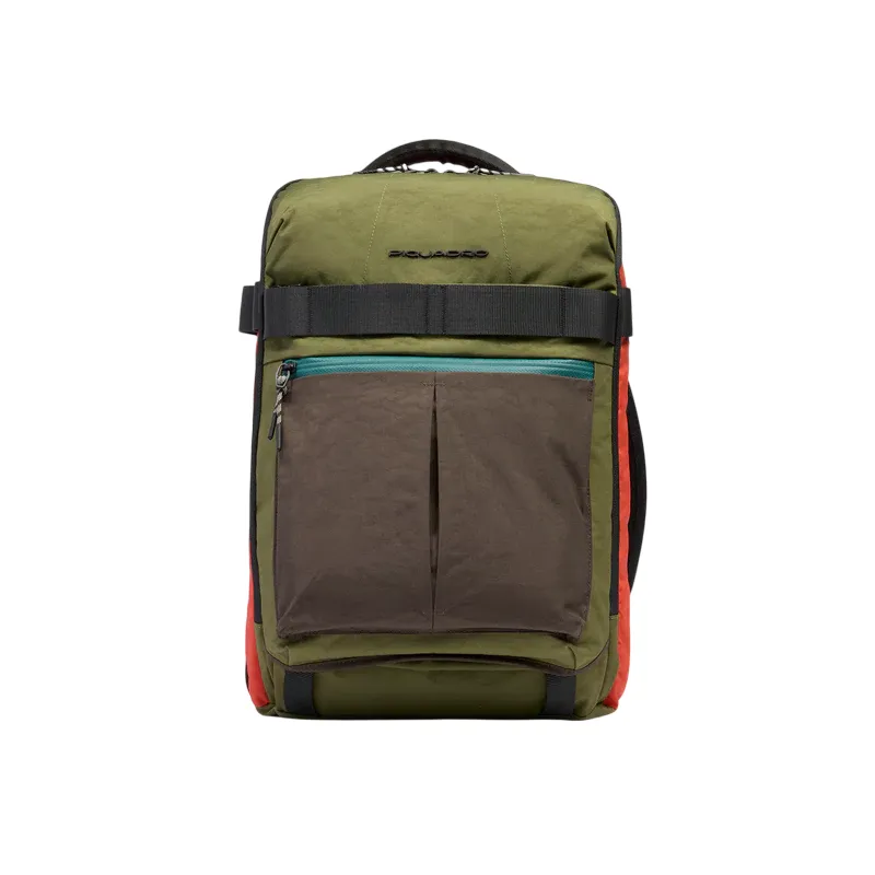 Piquadro Arne travel backpack in recycled fabric with...