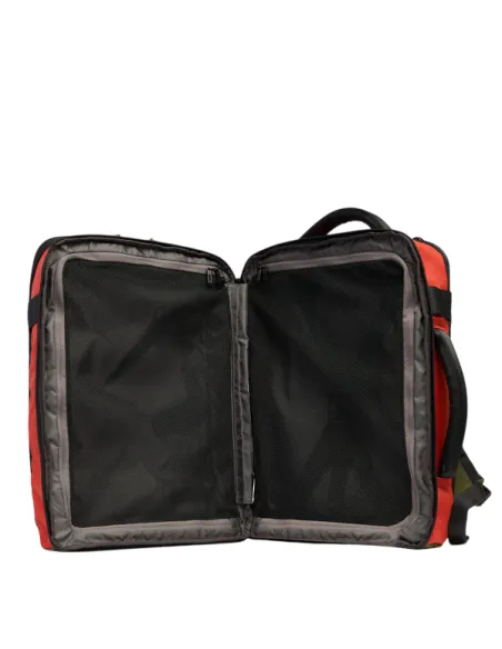 Zaino da viaggio porta PC e iPad® in tessuto riciclato Piquadro Arne, verde-arancio