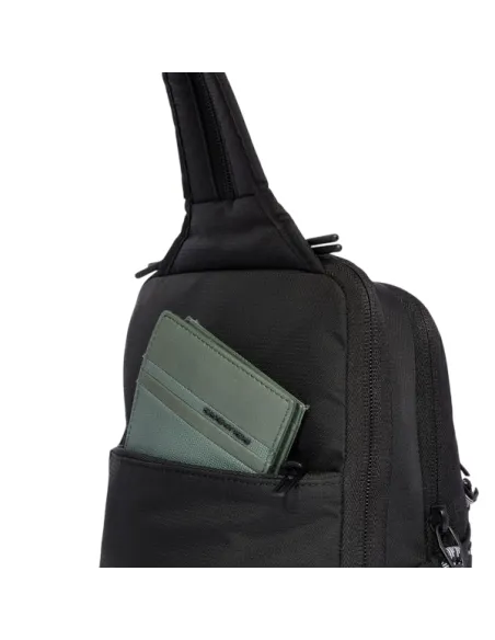 Piquadro Arne Umhängetasche/Rucksack, schwarz