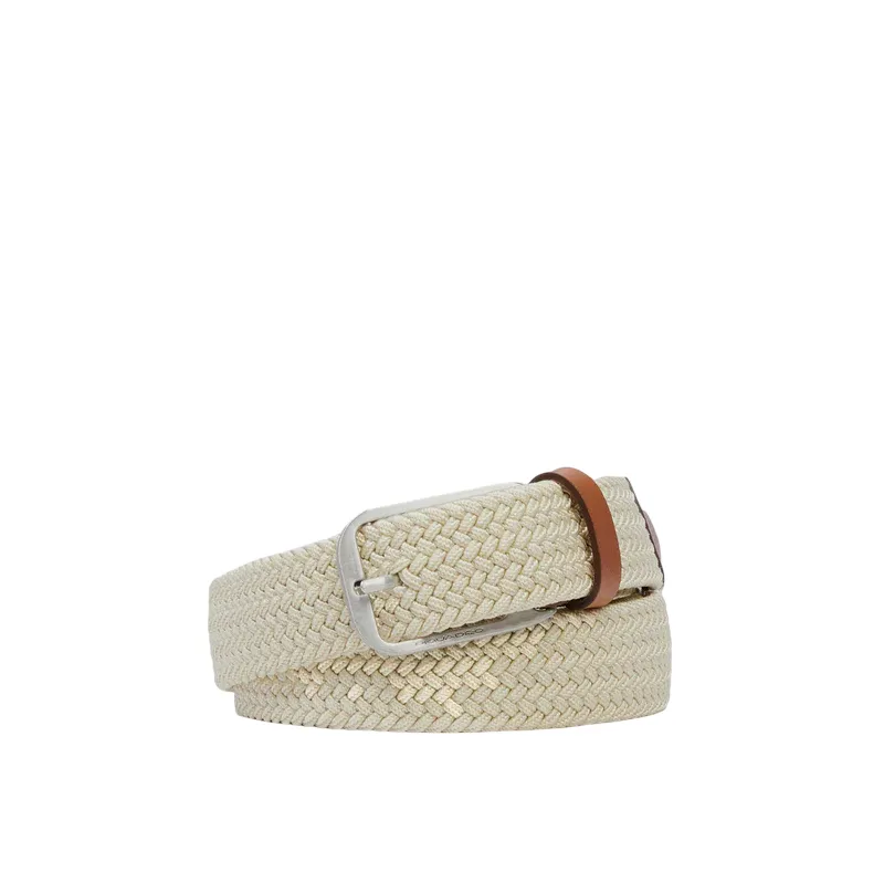 Piquadro elastic fabric belt, beige