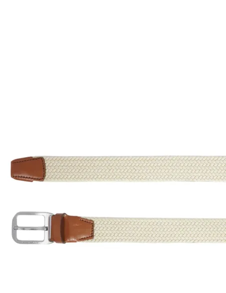 Cintura uomo intrecciata elastica Piquadro, beige
