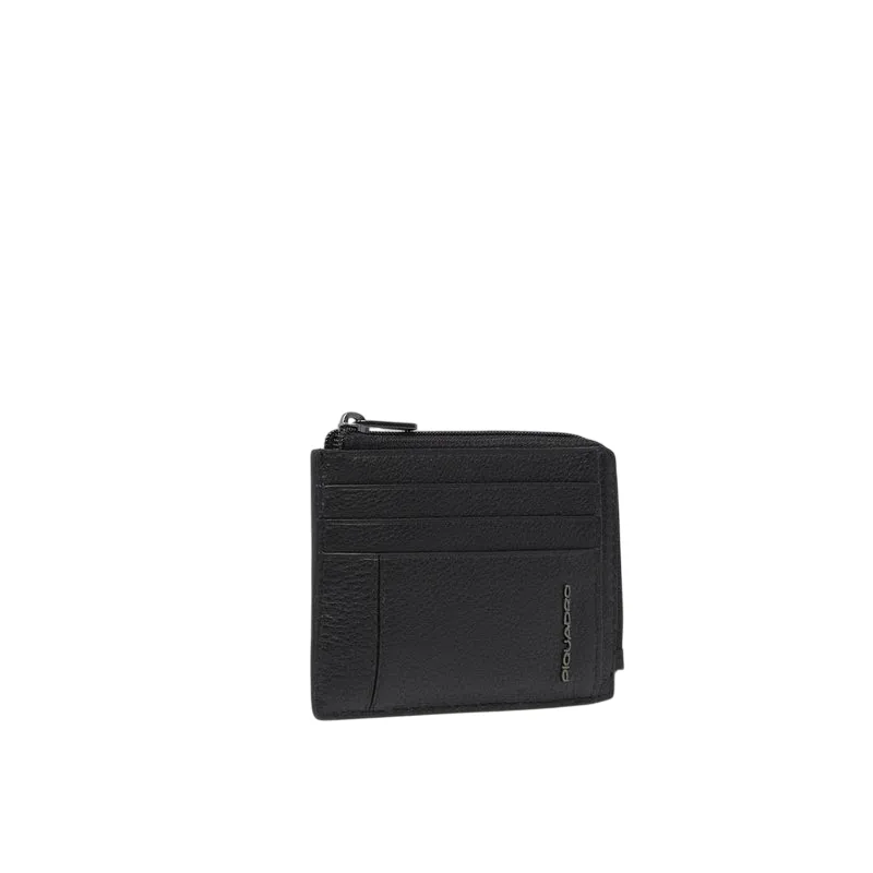 Piquadro Cronus coin and credit card pouch, black 2