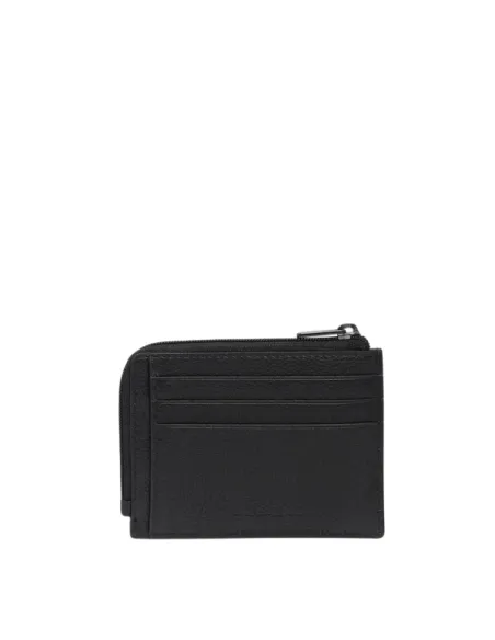 Piquadro Cronus coin and credit card pouch, black