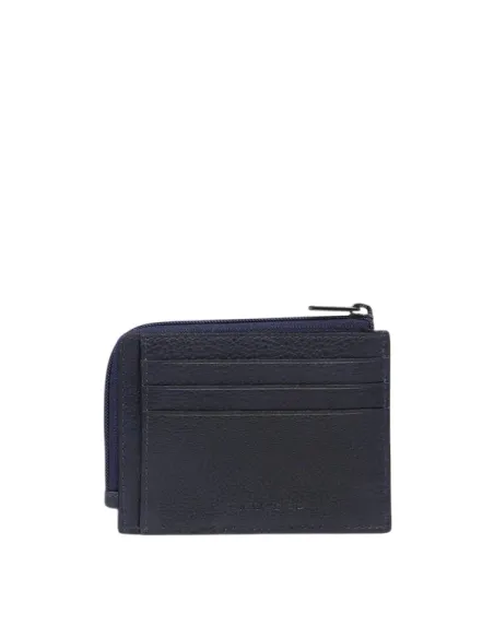 Bustina porta monete e carte di credito Piquadro Cronus, blu