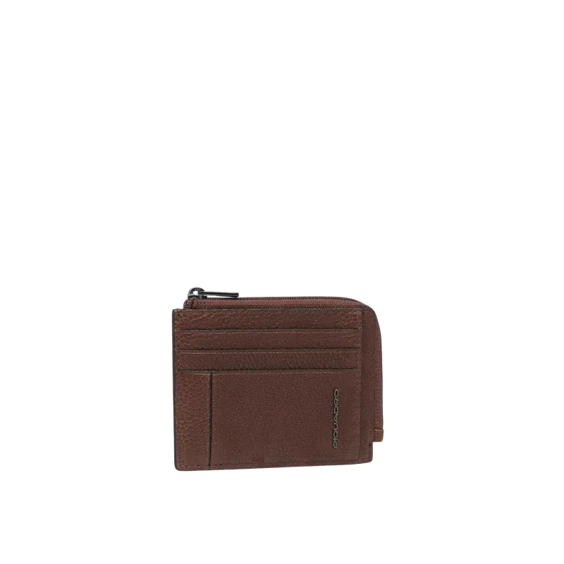 Piquadro Cronus coin and credit card pouch, brown 2