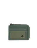 Bustina porta carte di credito e porta monete Piquadro Orion, verde