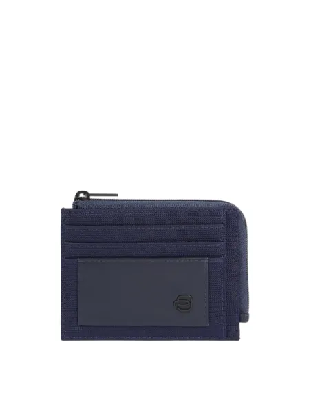 Piquadro Orion Kreditkarten- und Münzfach, blau
