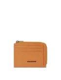 Bustina sottile porta monete e carte di credito Piquadro Atlas, arancio