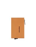 Compact wallet for cash and credit cards with coin holder Piquadro Atlas, orange