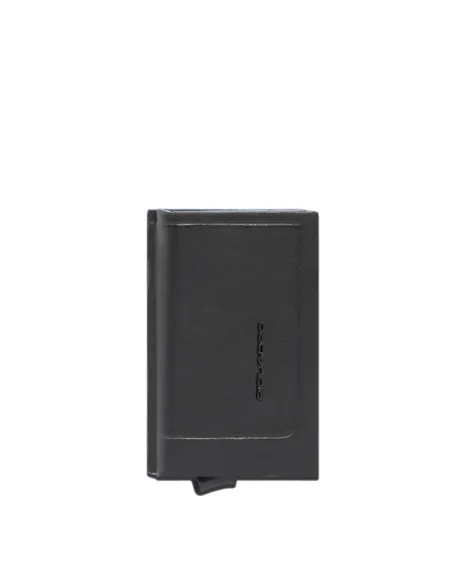 Kompaktes Portemonnaie für Banknoten und Kreditkarten mit Münzfach Piquadro Atlas, schwarz