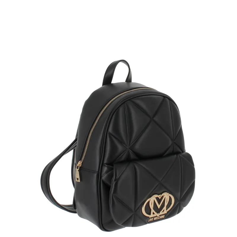 Zaino donna Love Moschino trapuntato, nero 2