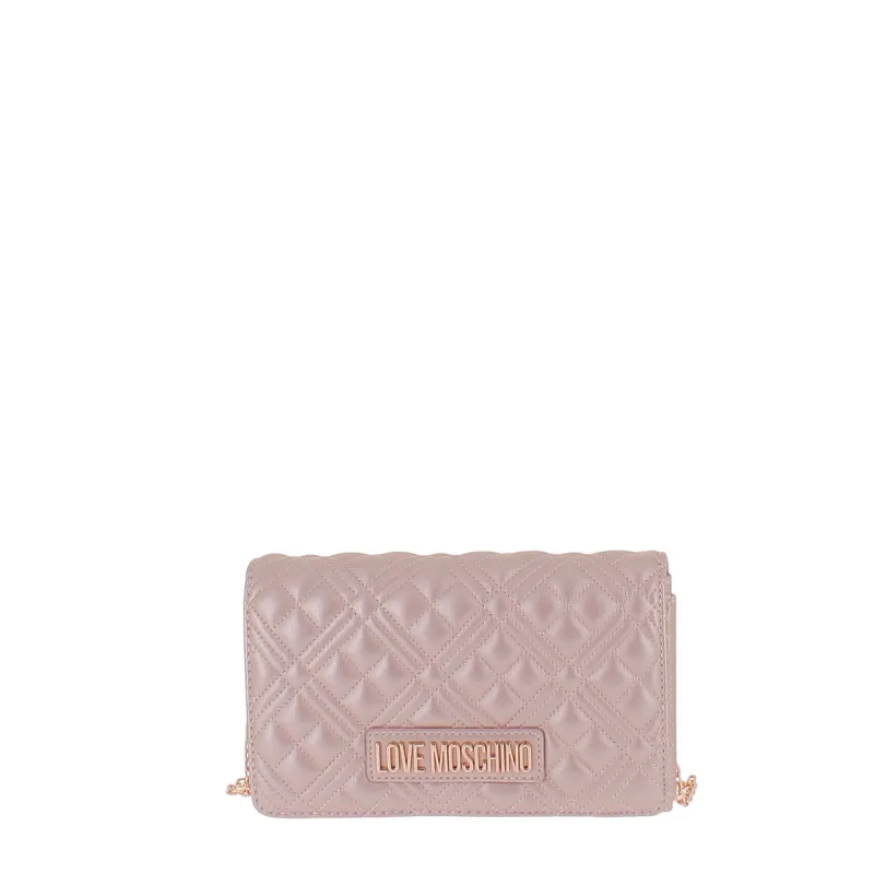 Love Moschino clutch bag, metallic powder