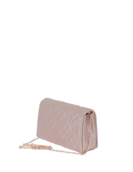 Love Moschino clutch bag, metallic powder