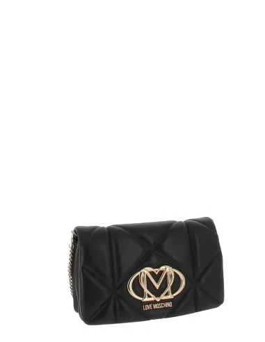 Pochette trapuntata Love Moschino, nera