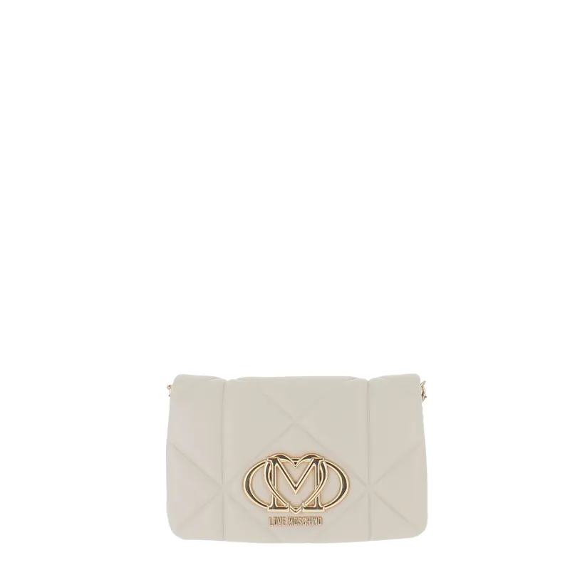 Love Moschino gesteppte Clutch-Tasche, elfenbein