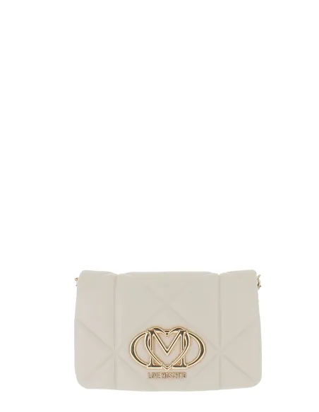 Love Moschino gesteppte Clutch-Tasche, elfenbein