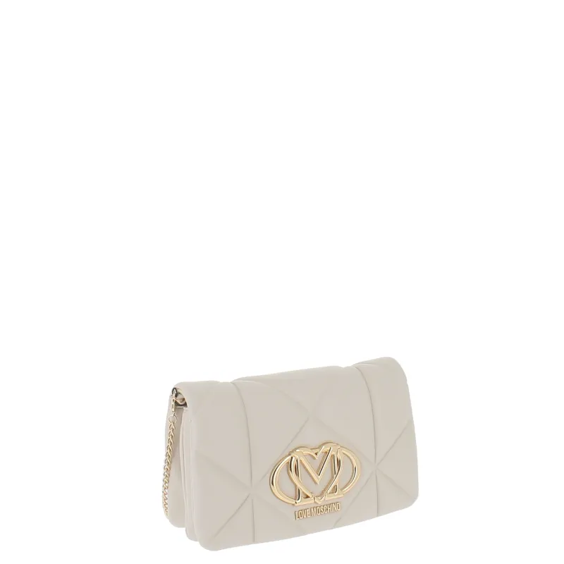 Pochette trapuntata Love Moschino, avorio 2