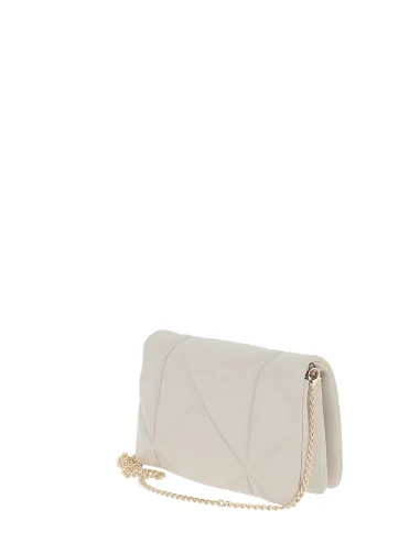 Love Moschino quilted clutch bag, ivory