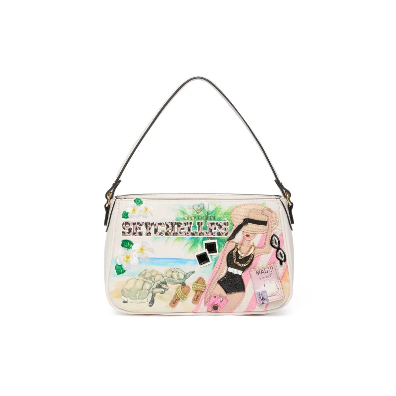 Braccialini Cartoline small shoulder bag, Seychelles