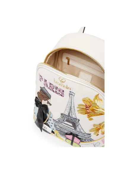 Zaino donna Braccialini Cartoline, Parigi