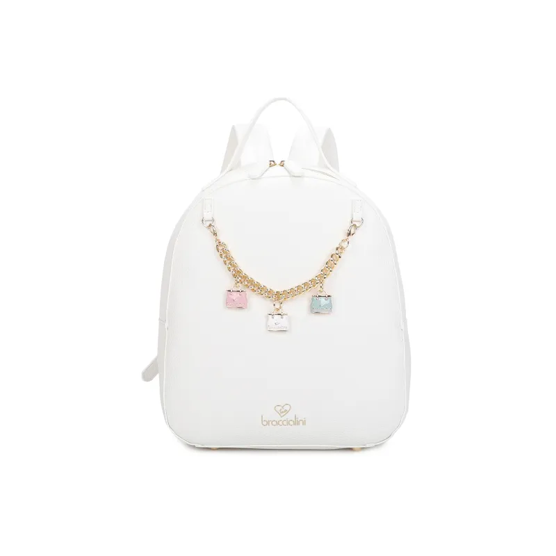Braccialini Beth women's backpack, white