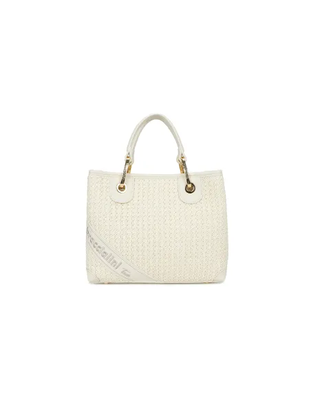 Mittlere Handtasche Braccialini Beth Tricot, weiß
