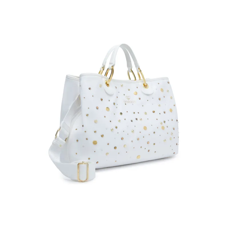 Handtasche Braccialini Beth Strass, weiß 2