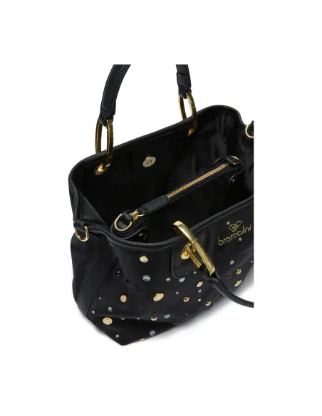 Bacciaini Beth Strass mittlere Handtasche, schwarz