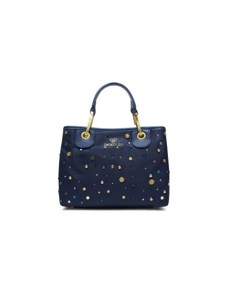 Borsa a mano media Braccialini Beth Strass, blu