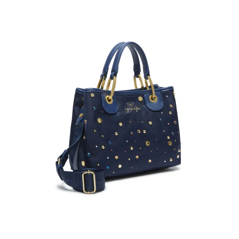 Borsa a mano media Braccialini Beth Strass, blu 2