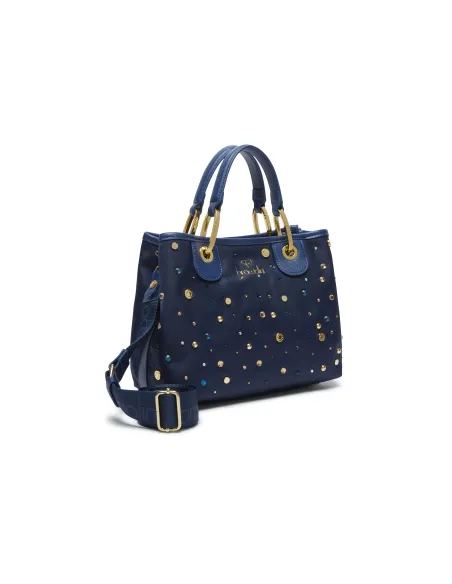 Borsa a mano media Braccialini Beth Strass, blu
