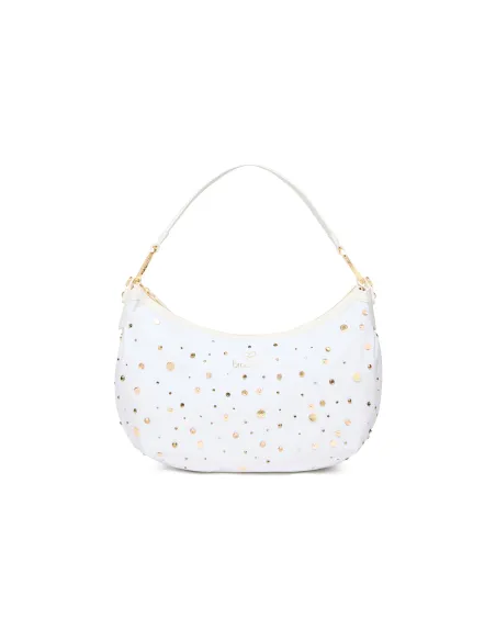 Bacciaini Beth Strass shoulder bag, white